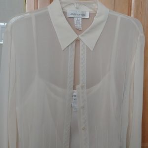 🎊Jones New York sheer 2pc top and cami